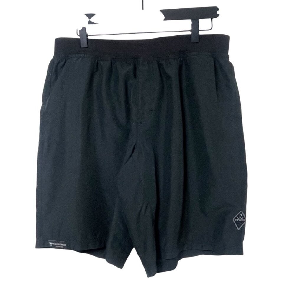 PRANA Mojo Shorts Quick Dry Hiking Yoga Black Men's Size Large